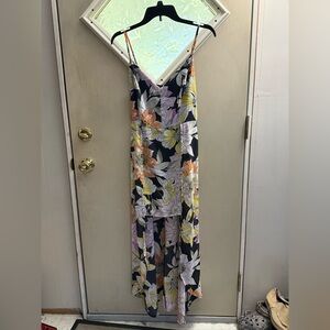 Guess Black and White Floral Dress romper